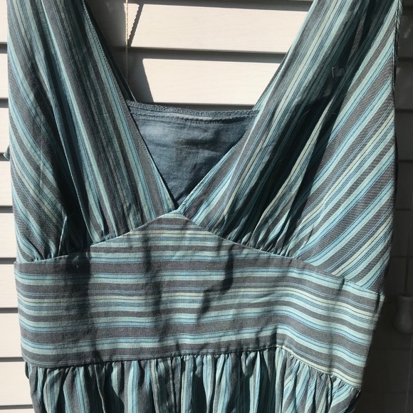 Banana Republic Blue Striped Midi Dress - Picture 2 of 4